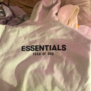 Essentials Fear Of God hoodie has Essentials on the back& the hood